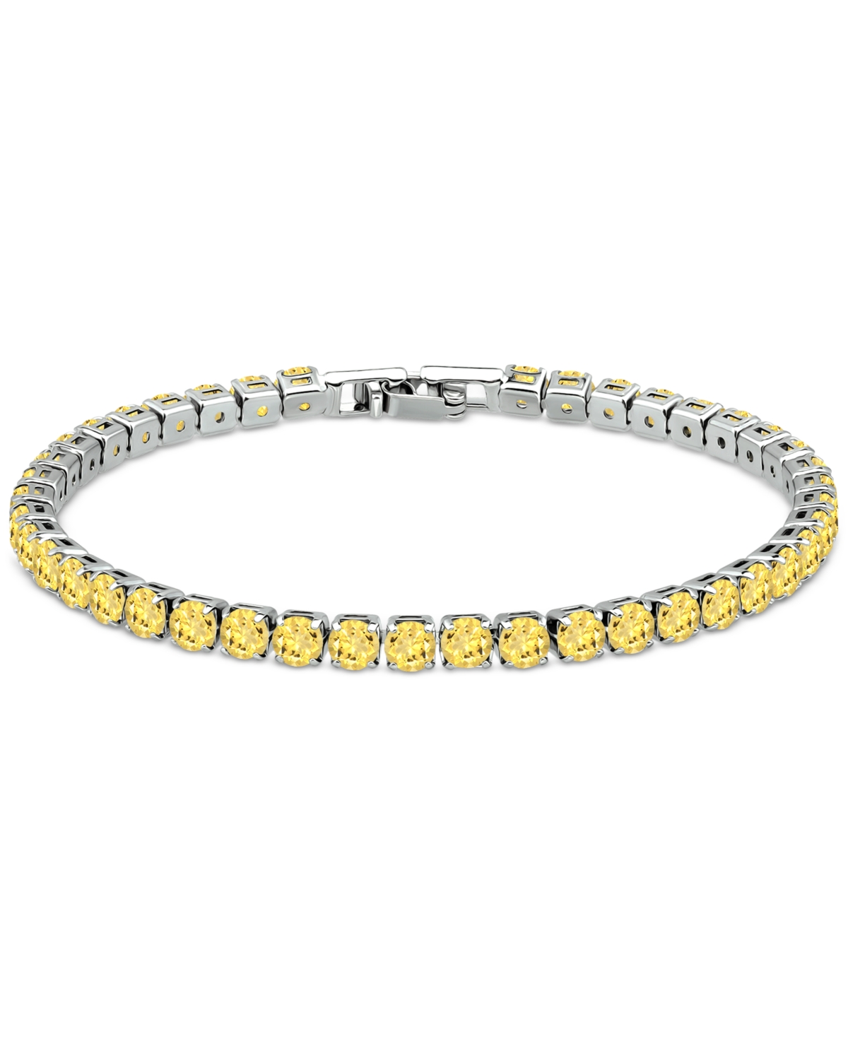 Giani Bernini Cubic Zirconia Tennis Bracelet (also In Multiple Colors), Created For Macy's In Yellow