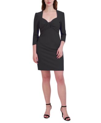 julia jordan - Women's Knot-Bodice Scuba-Crepe Short Dress