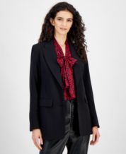 Macy's black blazer best sale womens