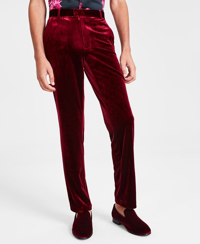 I.N.C. International Concepts Men's Logan Slim-Fit Velvet Pants ...