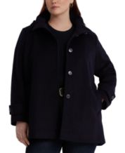 Macy's black wool womens coats shop