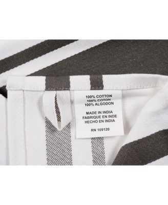 Union Stripe Cotton 3 Piece Kitchen Dish Towel Set, 18" x 28"