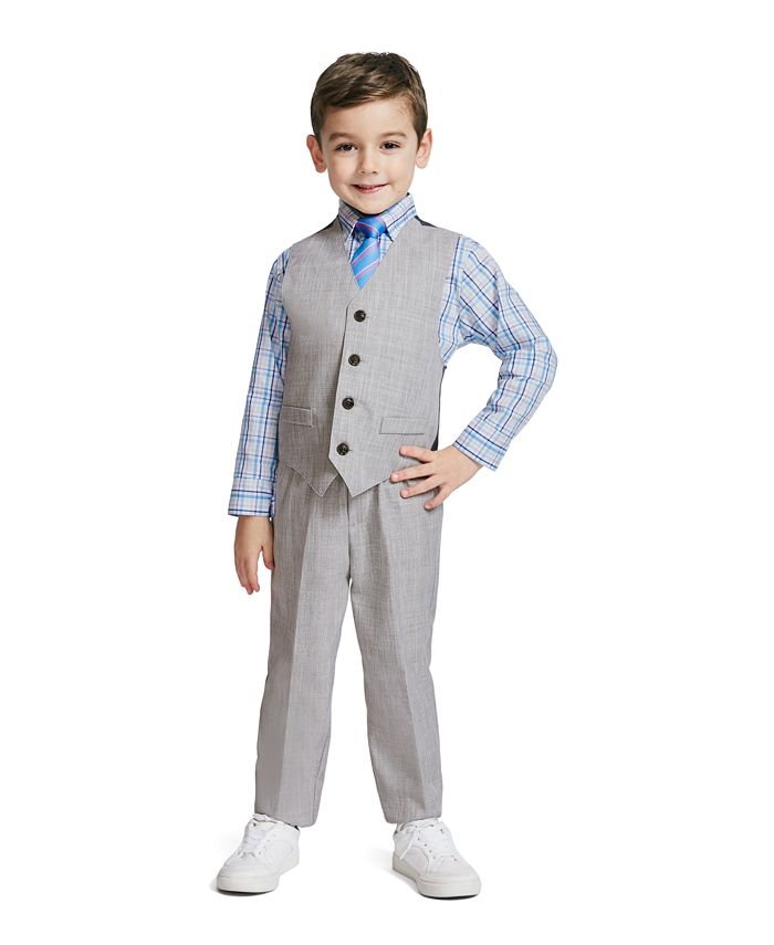 Nautica Little Boys 4 Piece Heather Vest Set Macy's