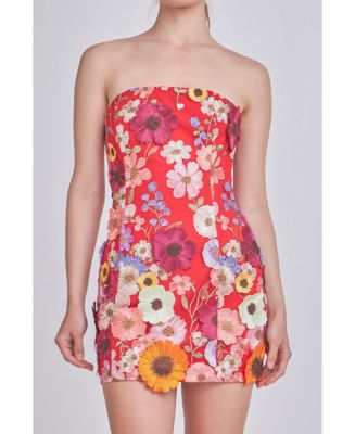 Endless Rose Women's Floral Embroidered Mini Dress - Macy's
