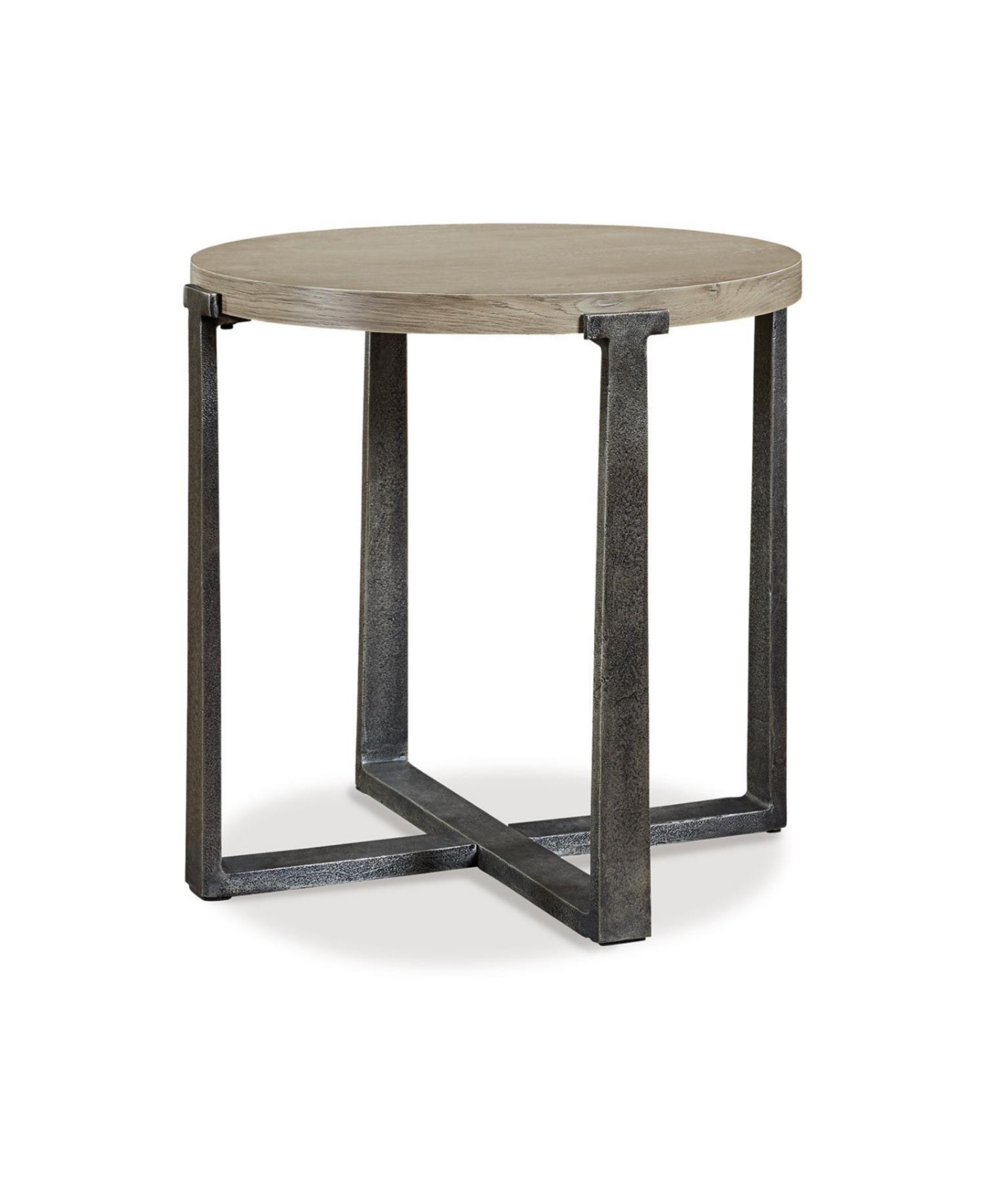 Signature Design By Ashley Dalenville Round End Table In Gray