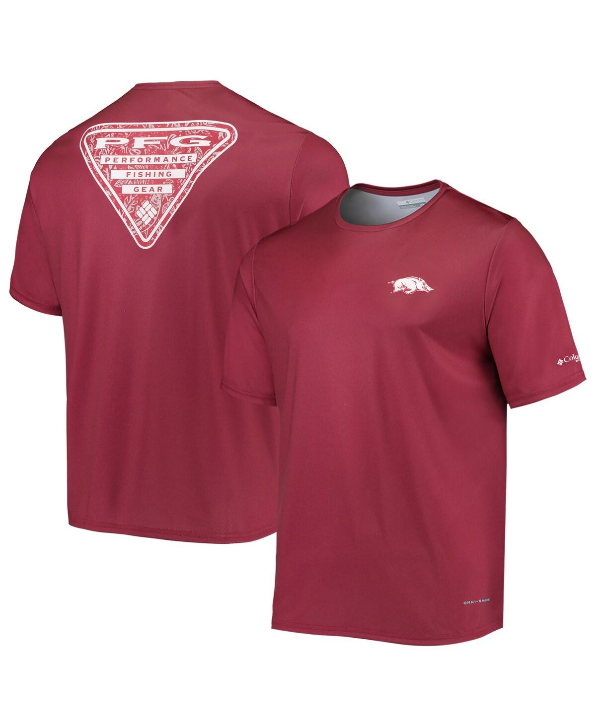 Shop Columbia Men's  Cardinal Arkansas Razorbacks Terminal Tackle Omni-shade T-shirt