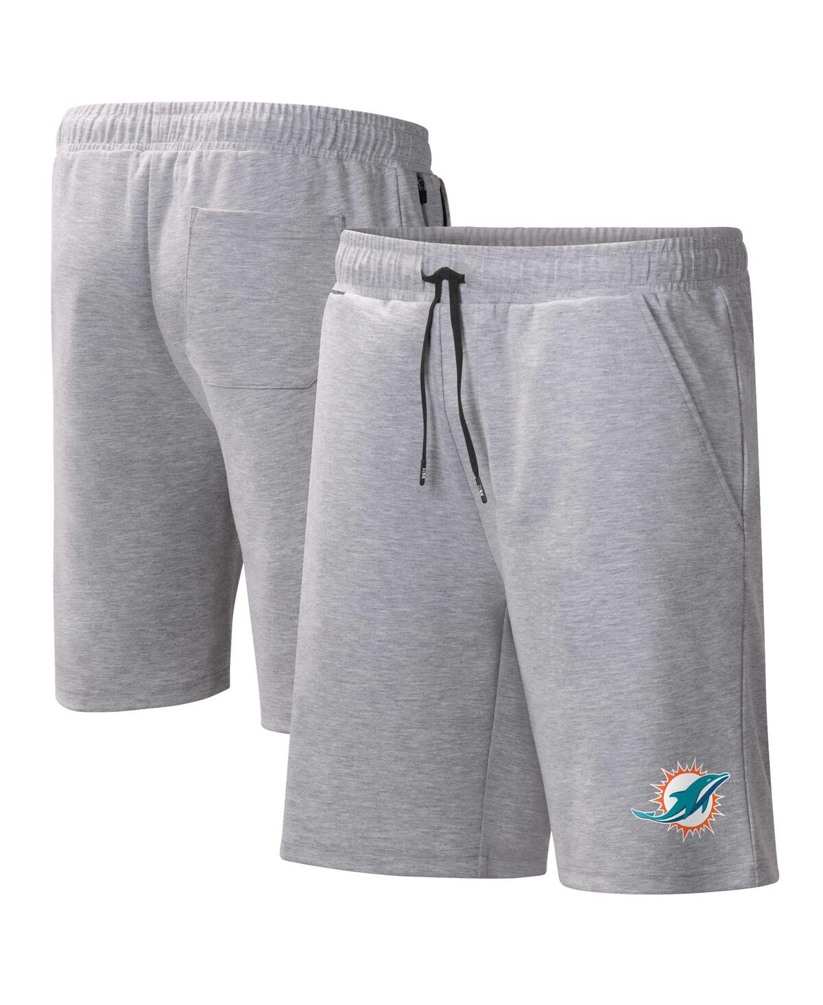 Msx By Michael Strahan Men's  Heather Gray Miami Dolphins Trainer Shorts