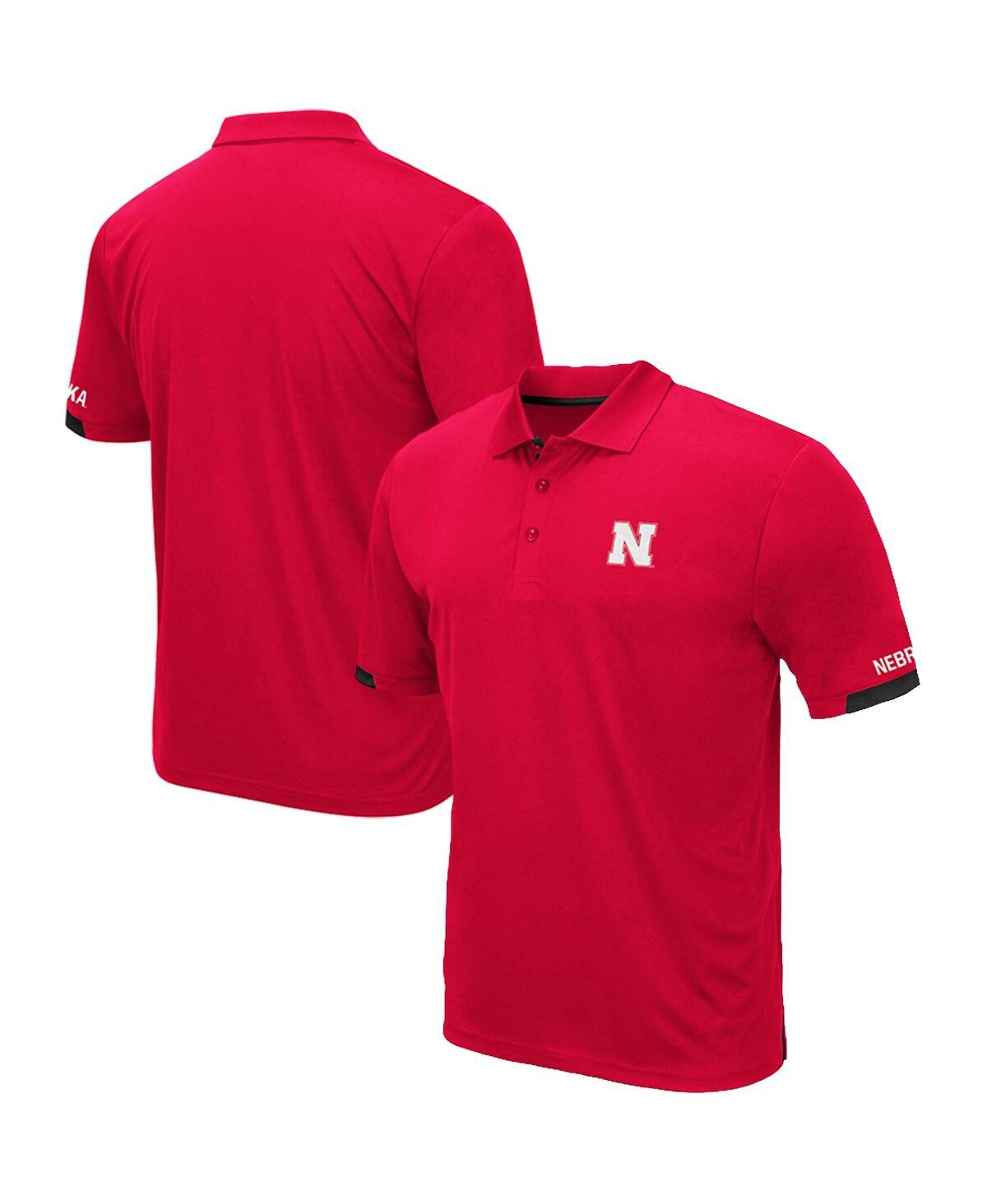 Colosseum Men's  Red Nebraska Huskers Big And Tall Santry Polo Shirt In Red