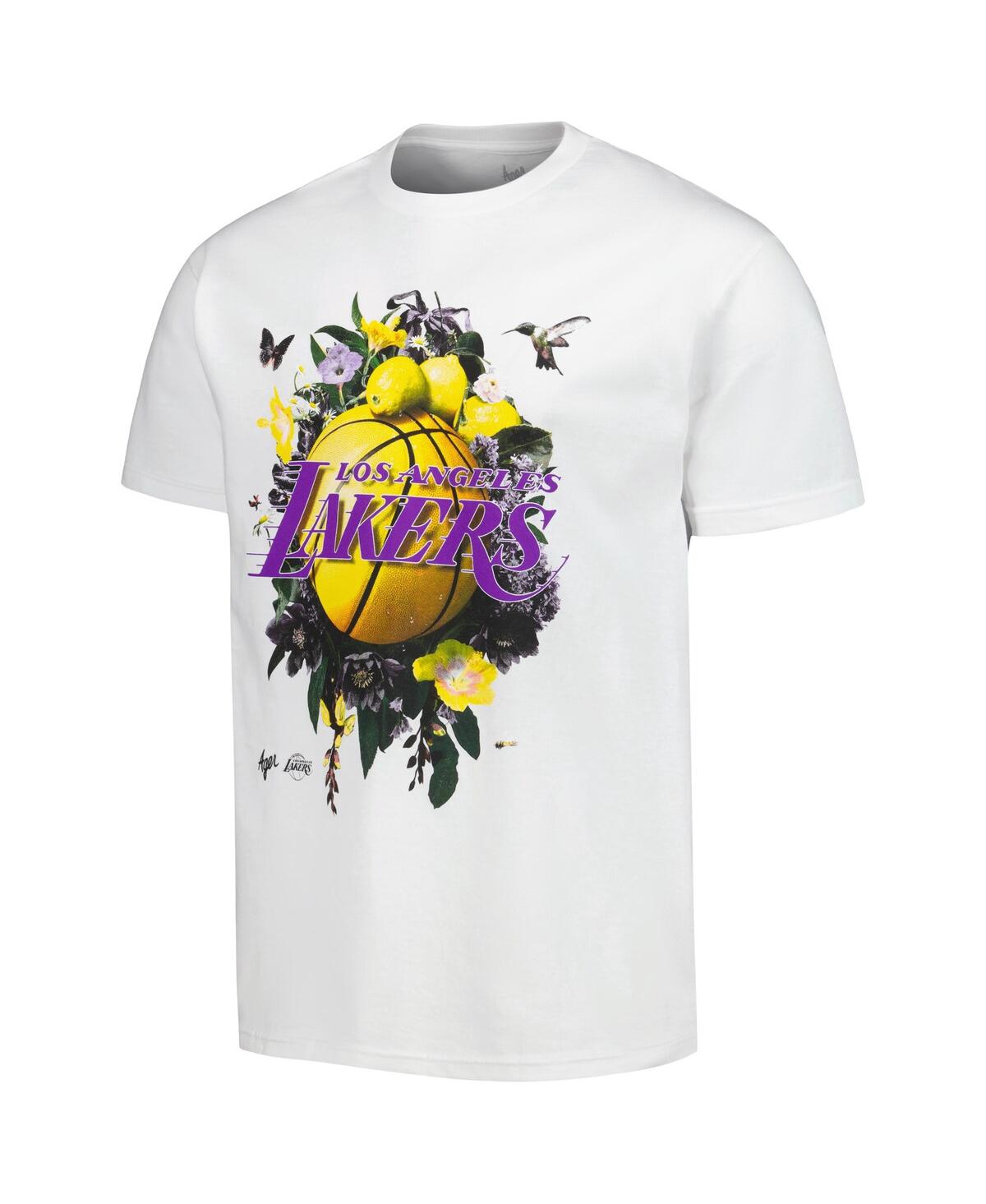 Shop Nba Exclusive Collection Men's And Women's  White Los Angeles Lakers Identify Artist Series T-shirt