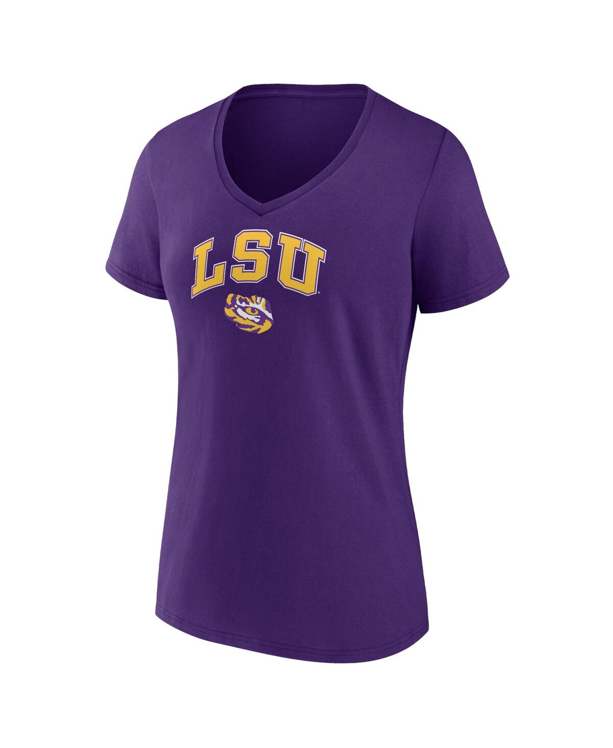 Women's FanaticsLsu Tigers Evergreen Campus V-Neck T-shirt - Purple