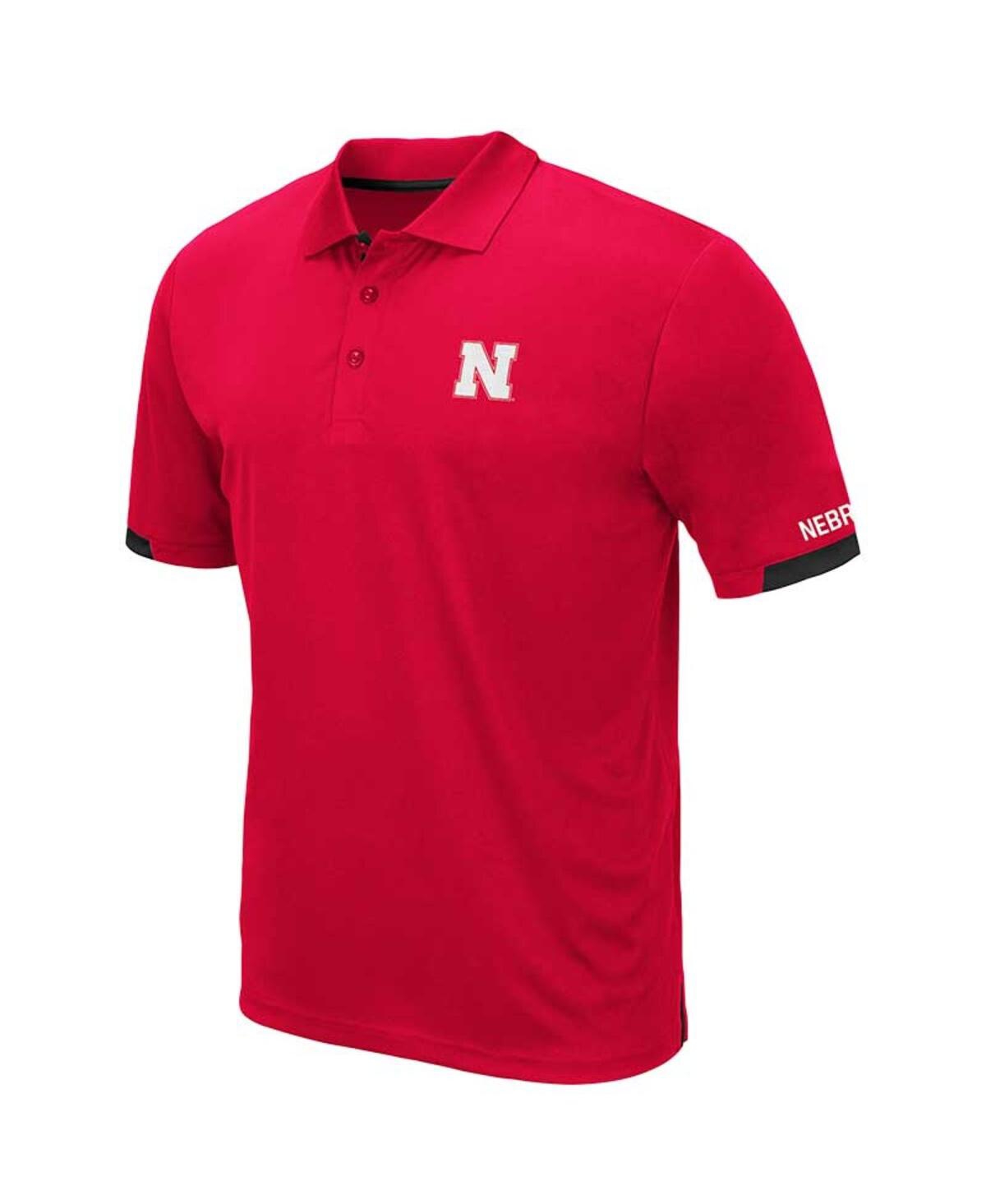 Colosseum Men's  Red Nebraska Huskers Big And Tall Santry Polo Shirt In Red