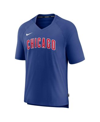 Men's Royal Chicago Cubs Authentic Collection Pregame Raglan Performance V-Neck T-shirt