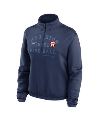 Women's Navy Houston Astros Rewind Splice Half-Zip Sweatshirt