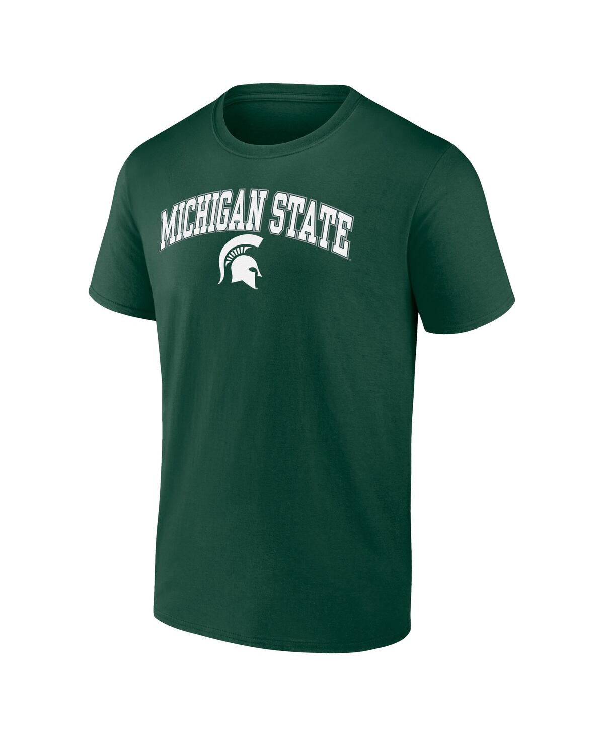 Shop Fanatics Men's  Green Michigan State Spartans Campus T-shirt