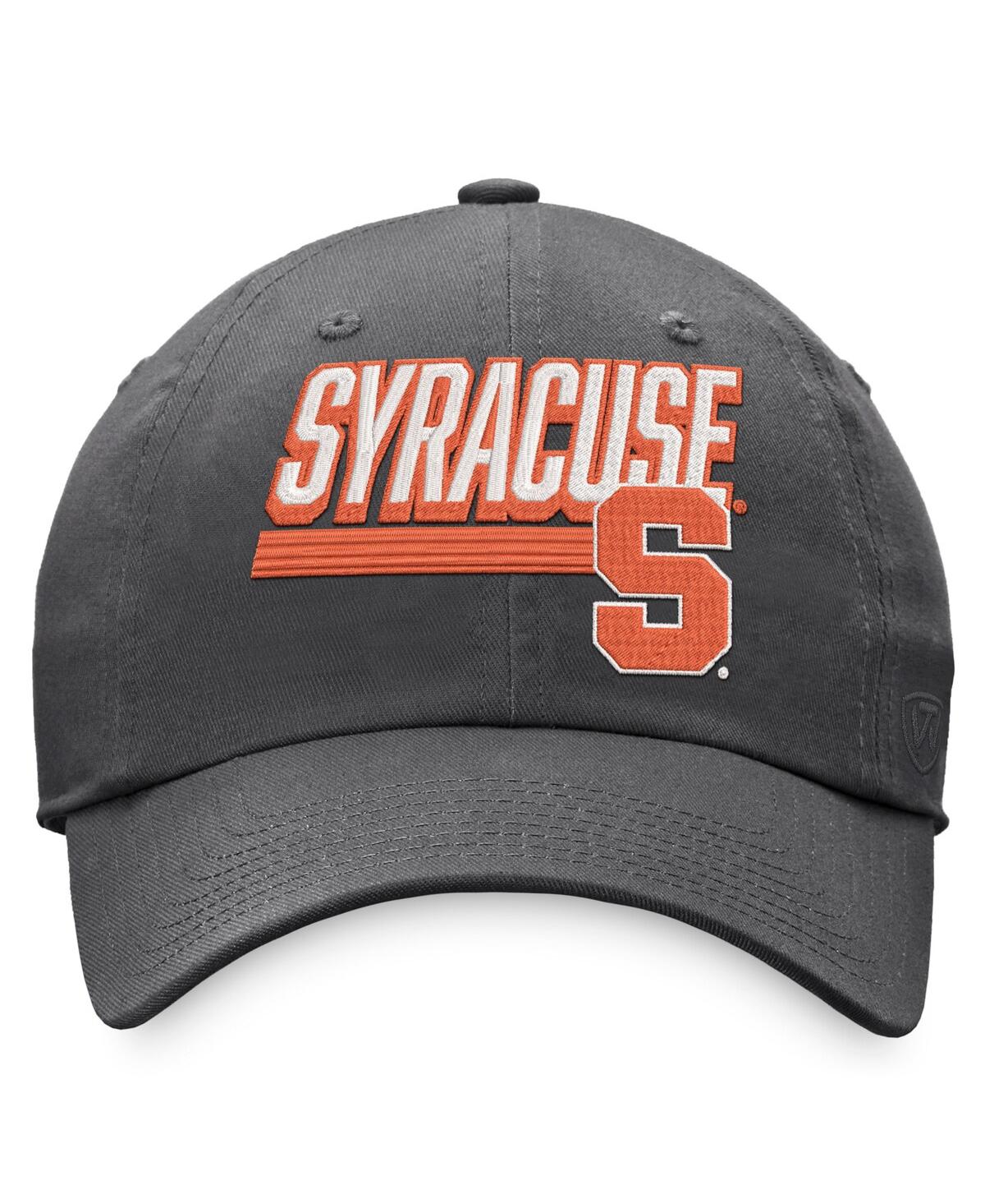 Top Of The World Charcoal Syracuse Orange Slice Adjustable Hat In Charcoal