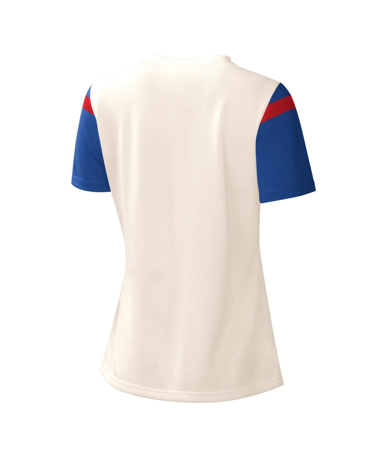 Shop Starter Women's  White New England Patriots Kick Start V-neck T-shirt