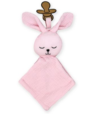 Baby Girls Pacifier Keeper and Bunny Plush, 2 Piece Set