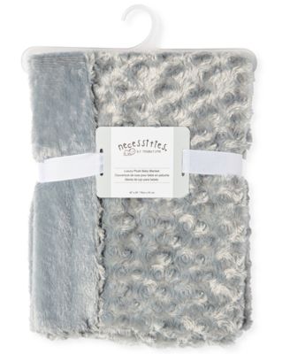 Baby Boys or Baby Girls Curly Plush Blanket, 2 Piece Set