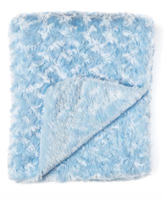 Baby Boys Curly Plush Blanket With Nunu, 2 Piece Set