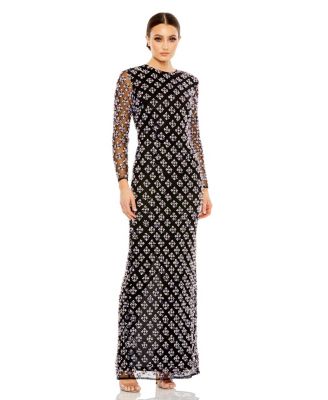 パーティードレス MAC DUGGAL Embellished Highneck Column Gown Mac Duggal Embellished Highneck Column Gown on SALE | Saks