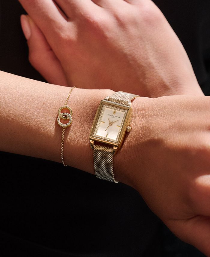 Olivia burton gold mesh watch online
