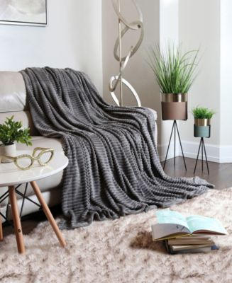 Nestl Cut Plush Lightweight Super Soft Fuzzy Luxury Bed Blankets - Macy's