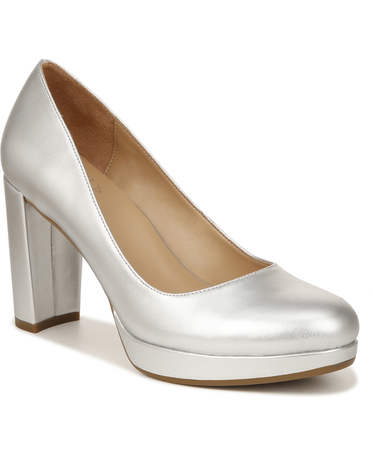 Naturalizer Berlin Pumps In Silver Faux Leather
