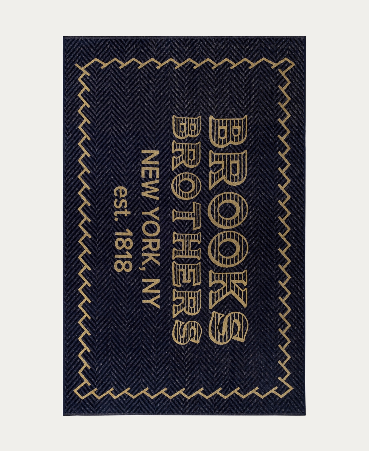 Brooks Brothers Bb Logo Turkish Cotton Beach Towel, 40" X 71" In Navy