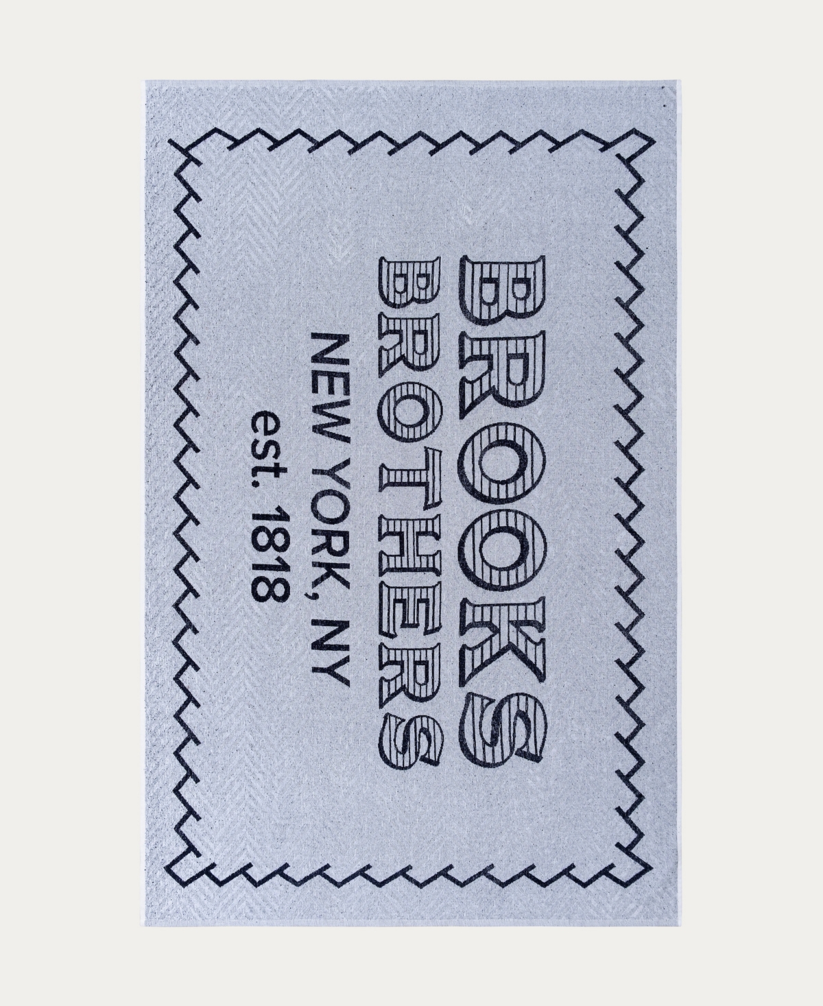 Brooks Brothers Bb Logo Turkish Cotton Beach Towel, 40" X 71" In White