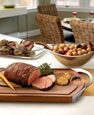 Nambe Wood 22" Carve & Serve Station