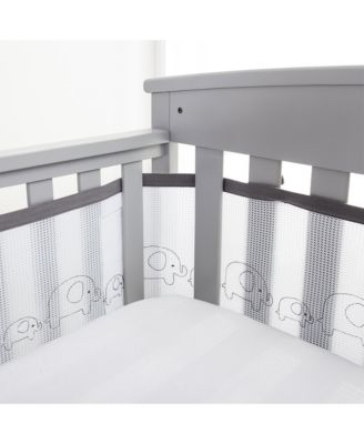 Breathable Mesh Liner for Full-Size Cribs, Deluxe 4mm Mesh (Size 4FS Covers 3 or 4 Sides)
