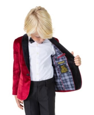 Toddler and Little Boys Padded Shoulders Dinner Jacket