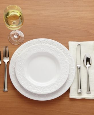 Opal Innocence Carved Dinner Plates, Set of 4