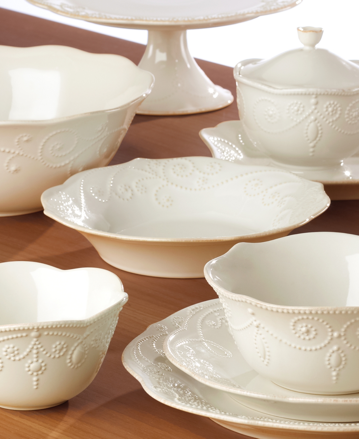 Lenox Set Of 4 French Perle Pasta Bowls In Blue