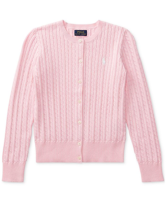 Polo Ralph Lauren Big Girls Cable-Knit Cotton Cardigan - Macy's