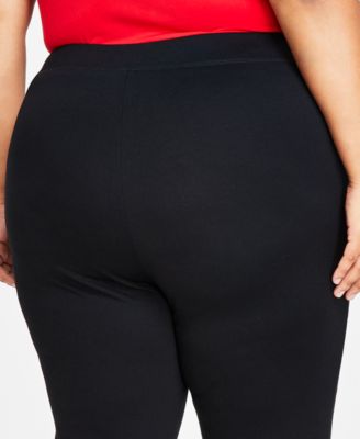 Plus Size Skinny Pull-On Ponte Pants, Created for Macy's