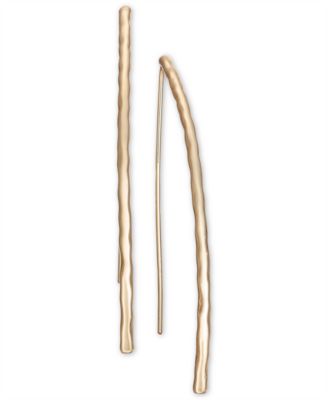 Style & Co - Hammered Long Bar Threader Earrings