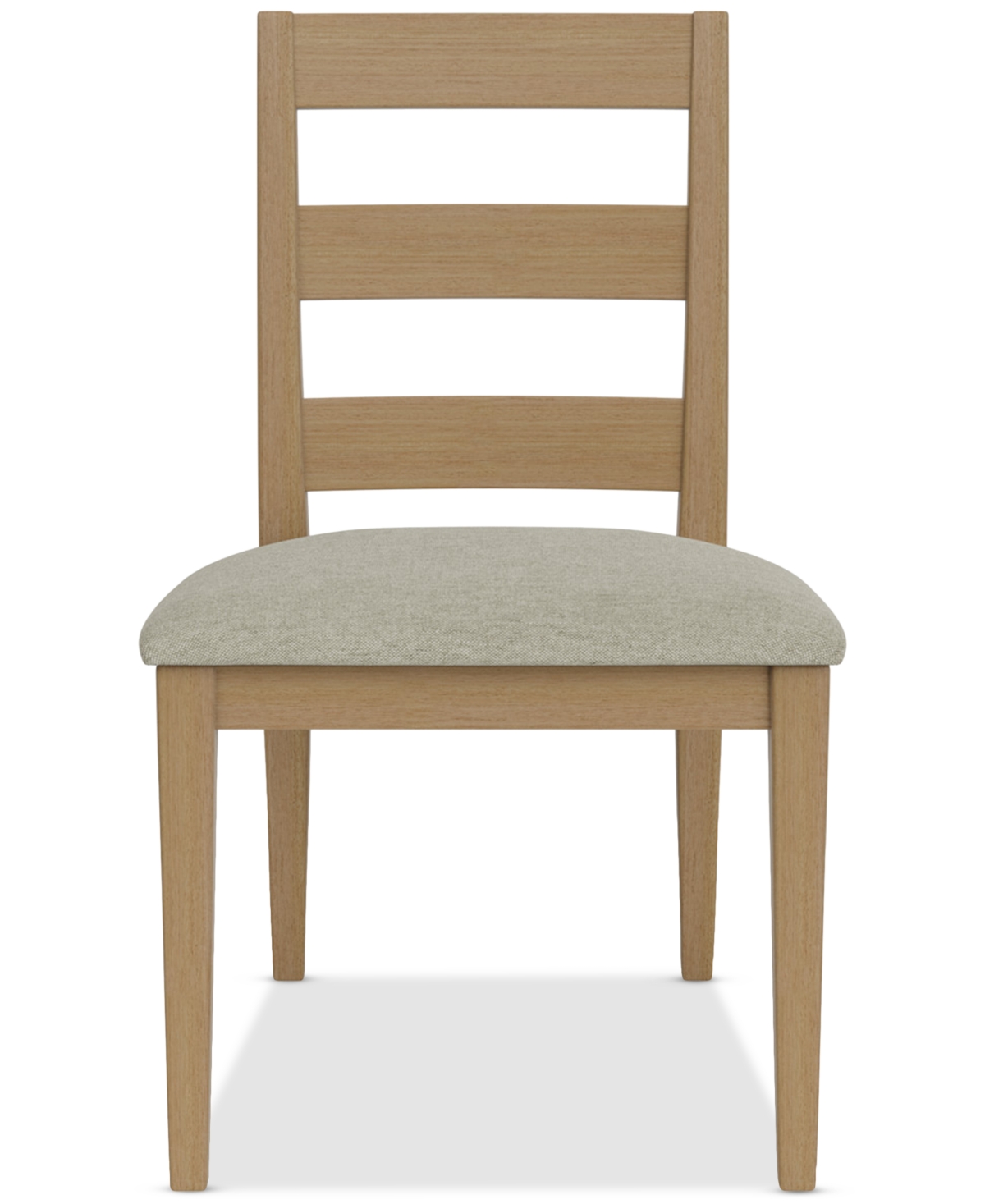 Furniture Davie Dining Side Chair With Upholstered Seat In Pale Oak