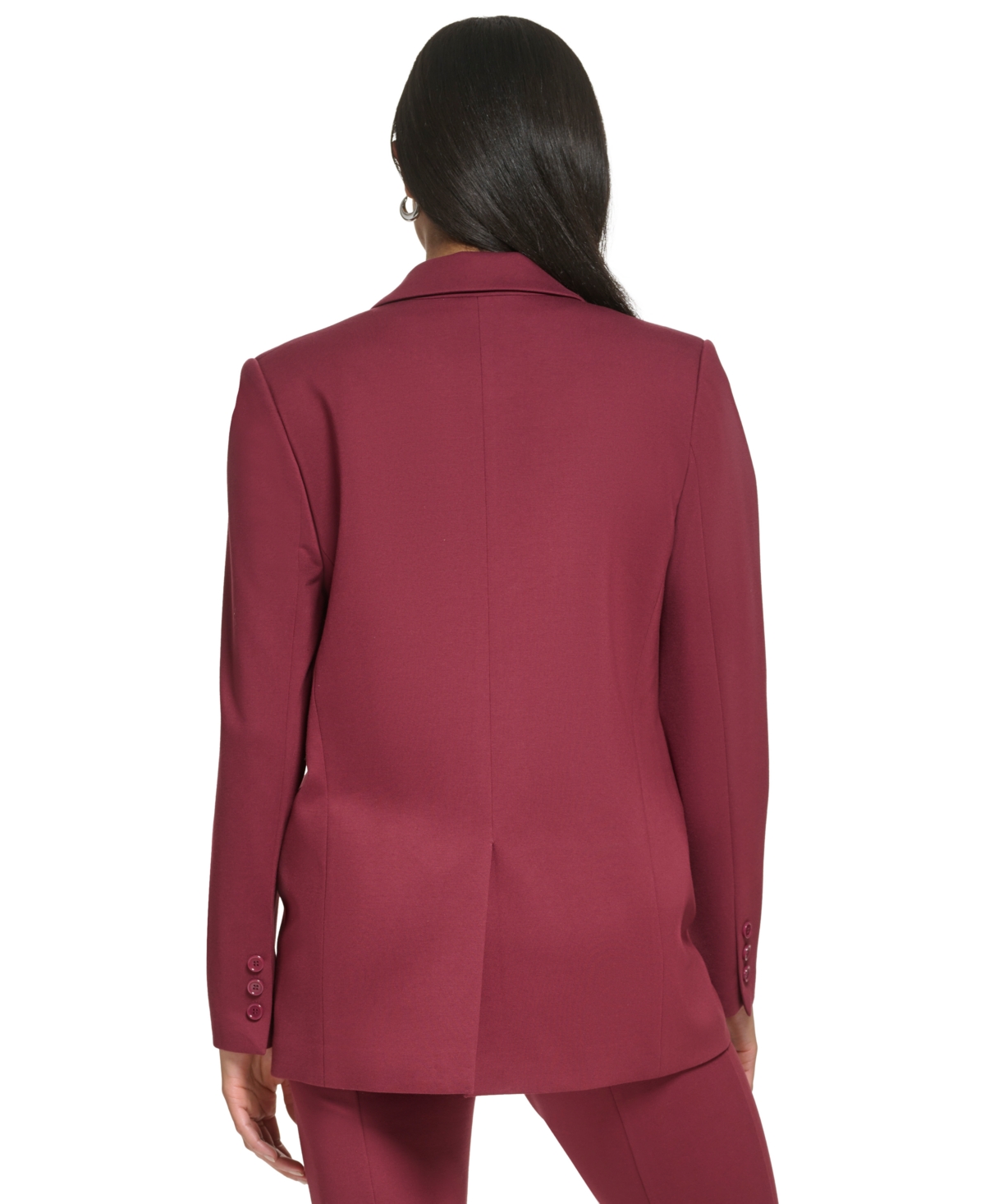 Dkny Petite Notch Collar Flap Pocket One-Button Jacket