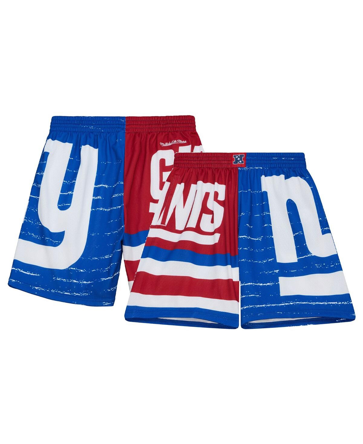 Shop Mitchell & Ness Men's  Royal New York Giants Jumbotron 3.0 Shorts