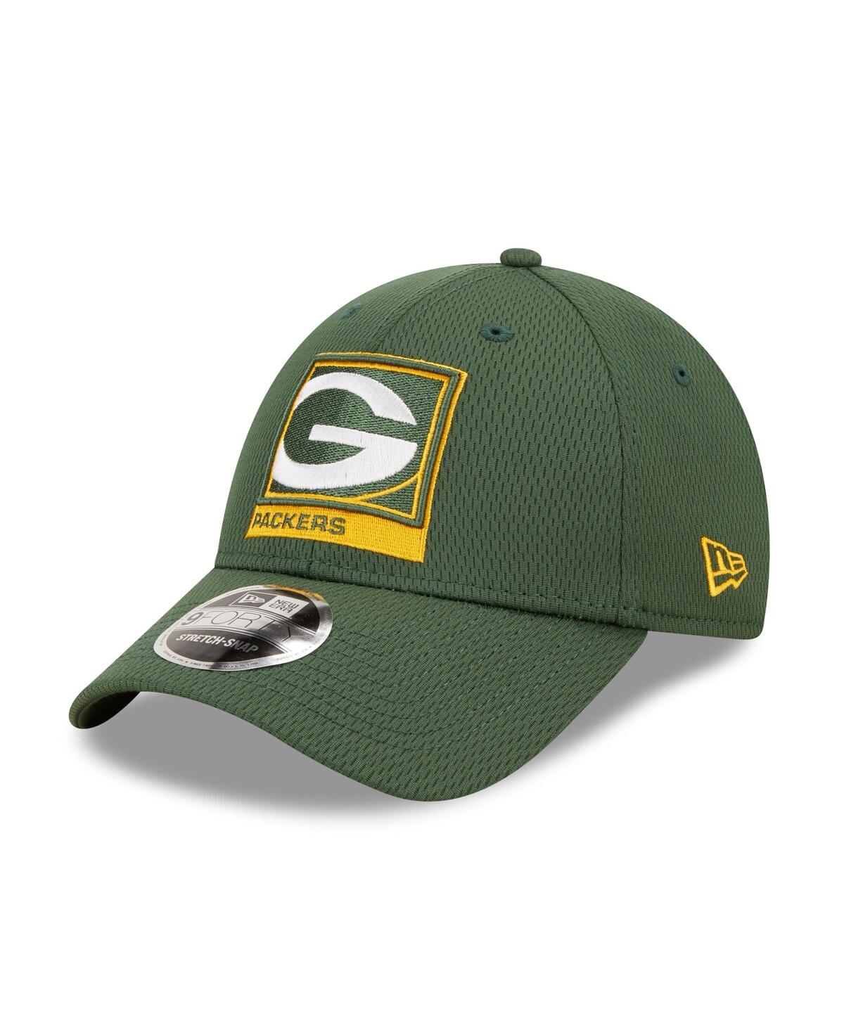 Shop New Era Men's  Green Green Bay Packers Framed Af 9forty Snapback Hat
