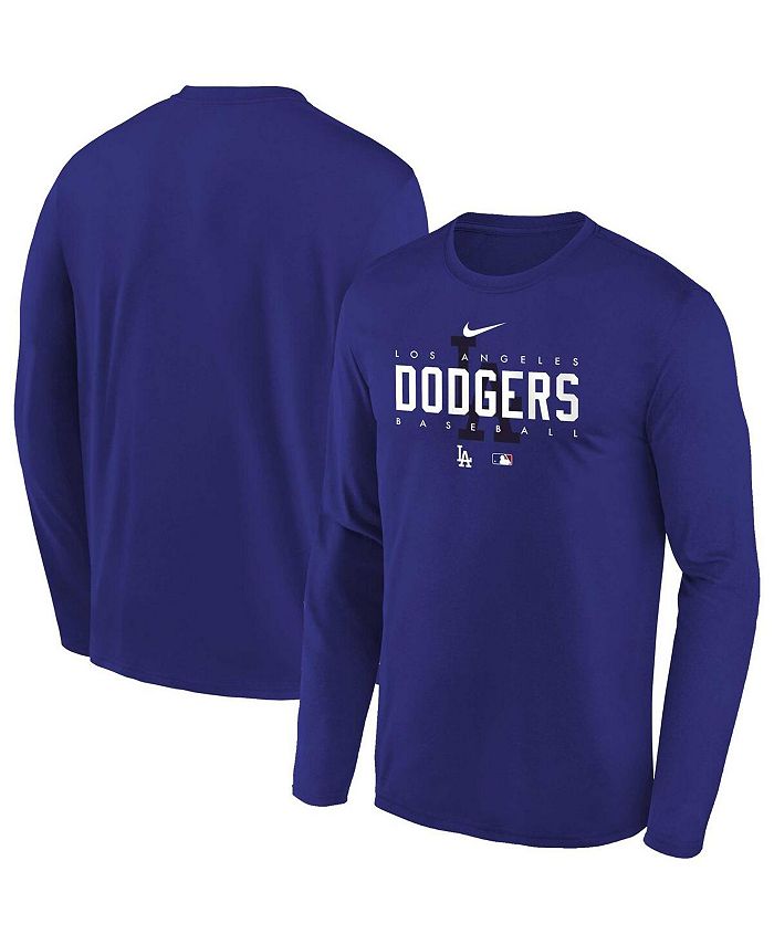 Men's Nike Royal Los Angeles Dodgers Authentic Collection Logo Performance Long Sleeve T-Shirt Size: Small