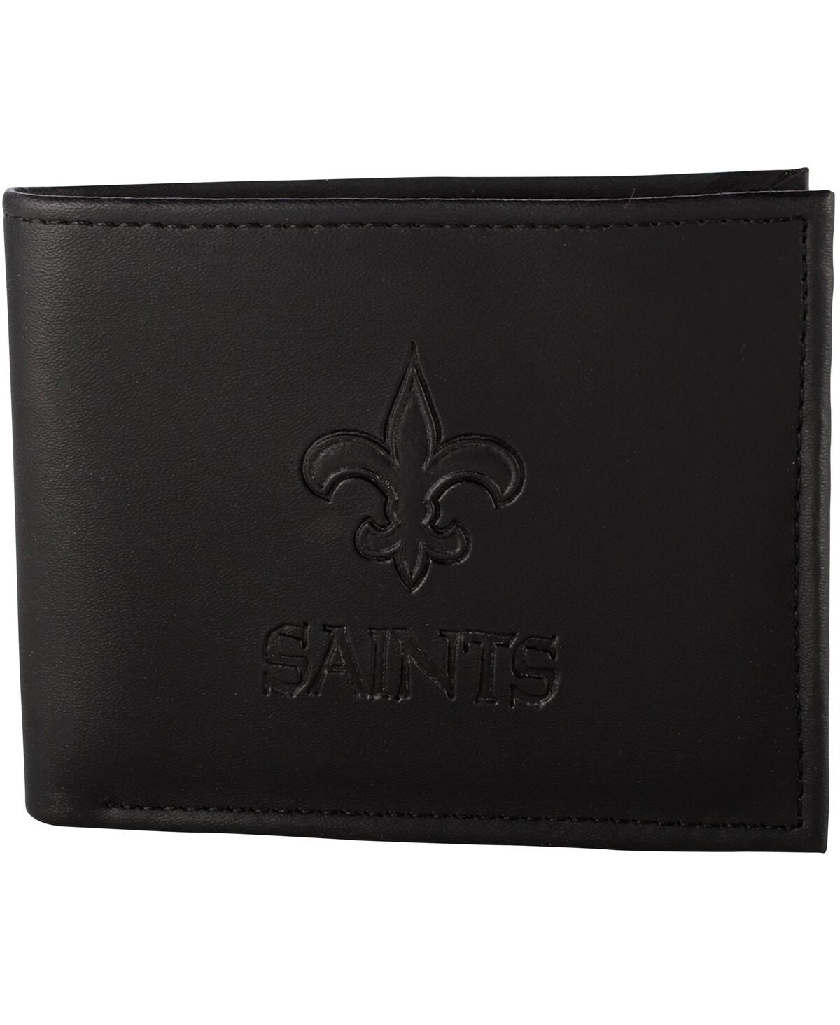 Men's Black New Orleans Saints Hybrid Bi-Fold Wallet - Black