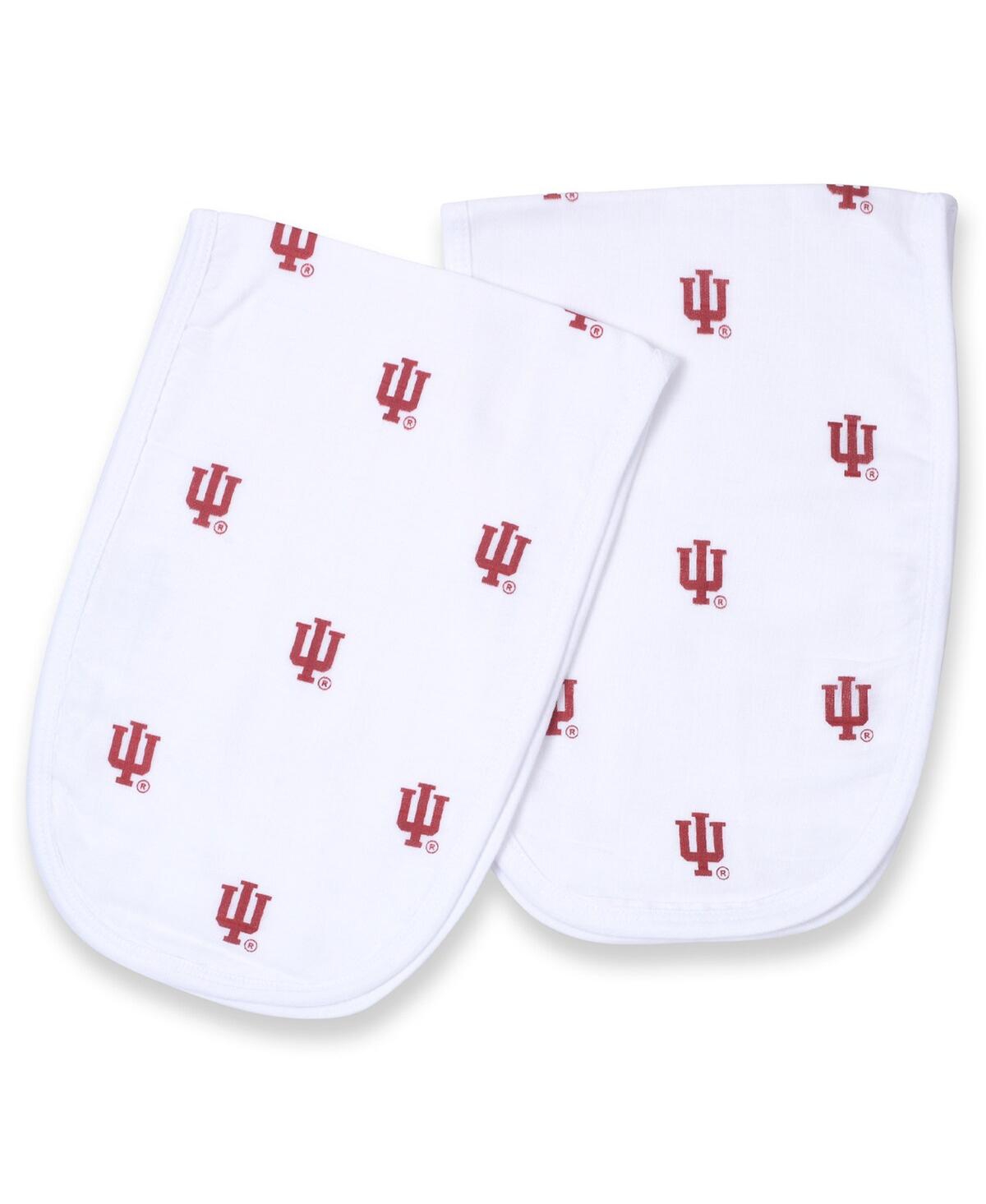 Shop Three Little Anchors Infant Indiana Hoosiers 2-pack Muslin Burp Cloth Set In White