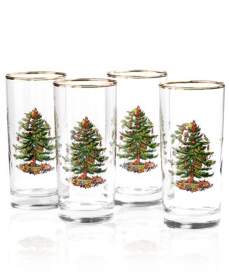 Spode Christmas Tree Glassware Highball Glass, Set of 4 - Macy's