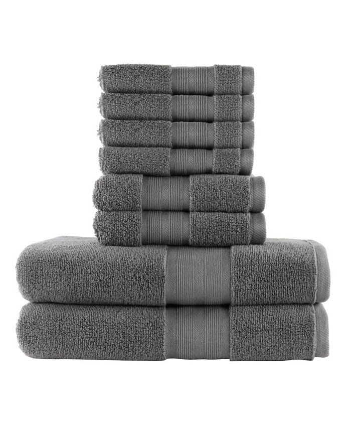 American Heritage by 1888 Mills - 100% Organic Cotton Bath Set Grey / 8-Piece