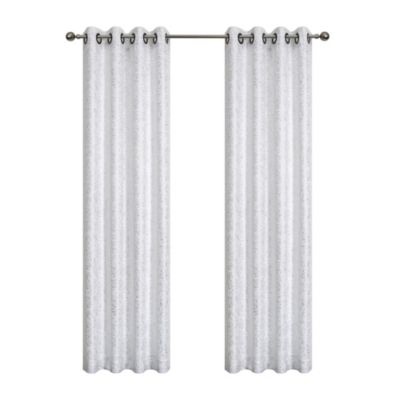 Montauk Accents 2 Piece Grommet Top Sparkly Metallic Light Filtering Window Curtains