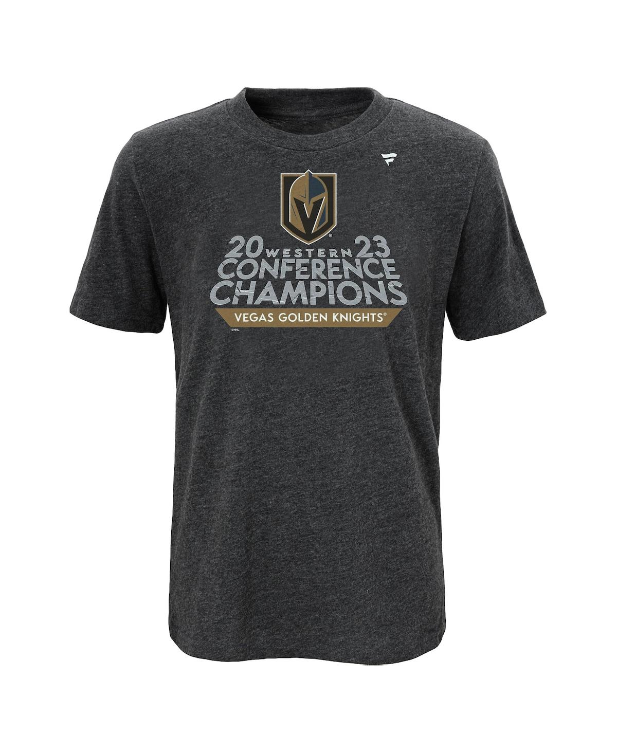 Shop Fanatics Big Boys And Girls  Heather Charcoal Vegas Golden Knights 2023 Western Conference Champions