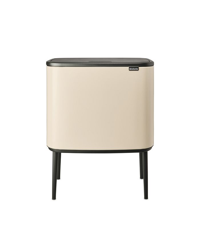 Brabantia Bo Touch Top Dual Compartment Trash Can, 3 plus 6 Gallon, 11