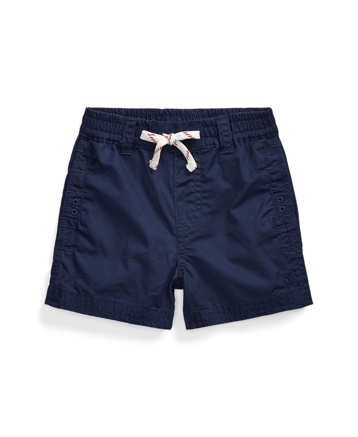 Shop Polo Ralph Lauren Baby Boys Elastic Waist Chino Shorts In Newport Navy